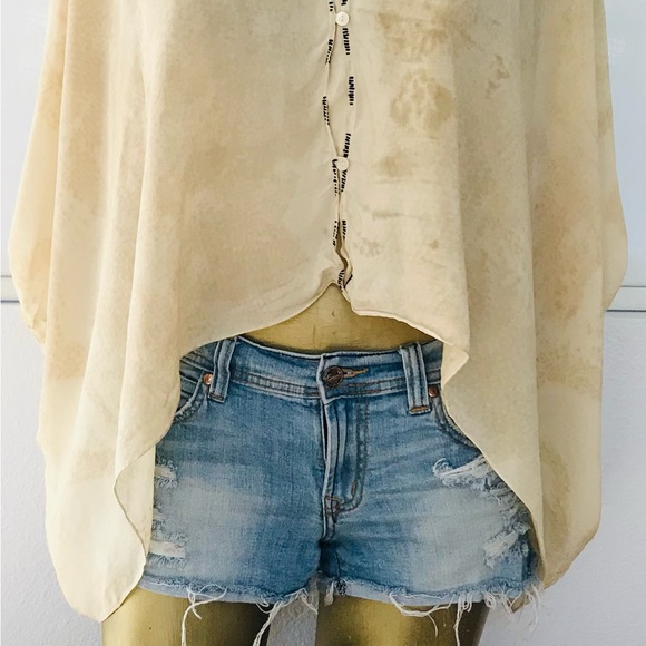 LAURA SIEGEL Handcrafted SLOUCHY Bohemian SILK BLOUSE Medium - Picture 13 of 14